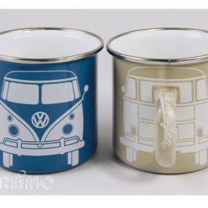 VW Collection Enamel Cups sininen + harmaa, sarja 2-0