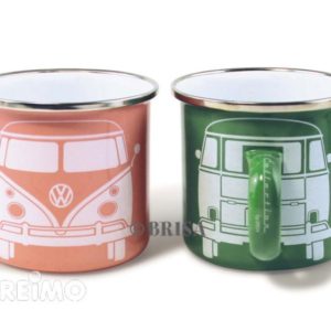 VW Collection Enamel Cups vihreä + aprikoosi, sarja 2-0