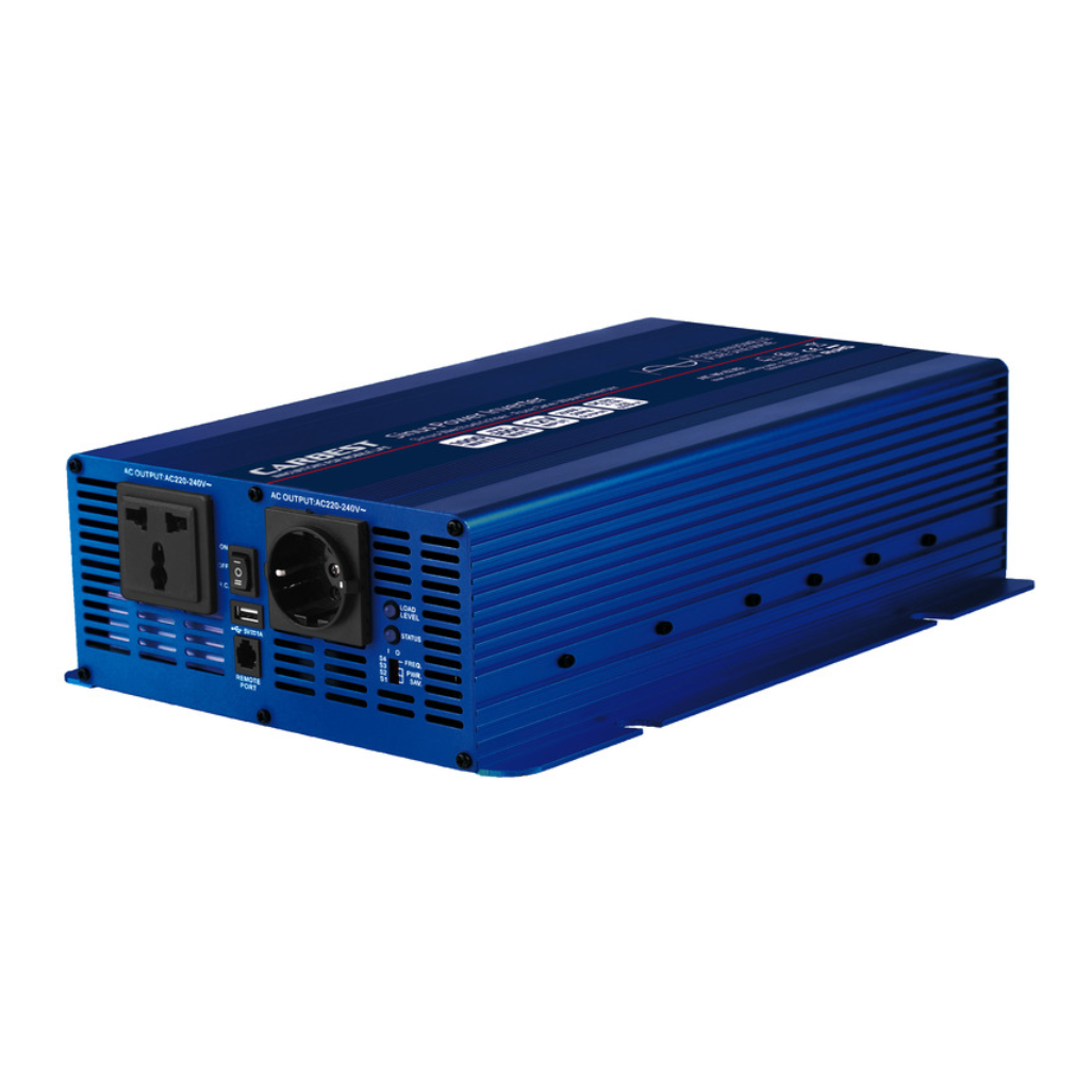 Carbest täys siniaalto invertteri 12/230V 3000W USB