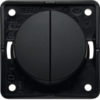 Berker kaksoiskytkin musta 12V / 230V