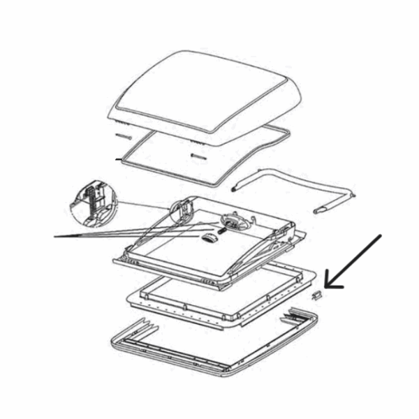 Dometic Mini Heki sisäkehyksen kiinnike 12kpl - Image 2