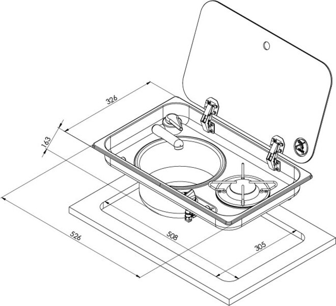 Carbest liesi-allas 526x326mm vasen - Image 2