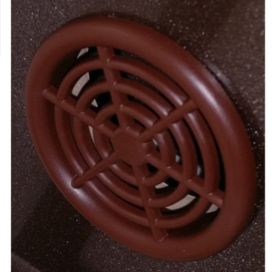 Tuuletusritilä pyöreä ruskea Ø48mm