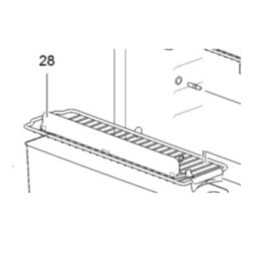 Thetford jääkaapin hyllyn etulevy