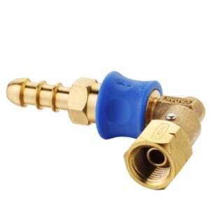 Adapteri 1/4" 8mm kaasuletkuille kulma